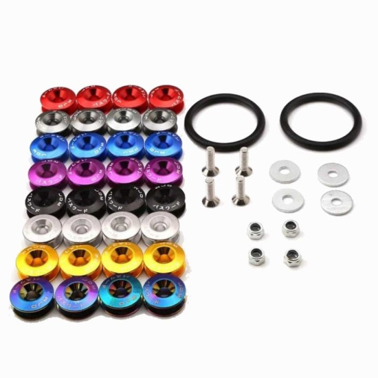 Κλιπ συγκράτησης προφυλακτήρα JDM Car-styling Quick Release Fasteners Μωβ 4τμχ