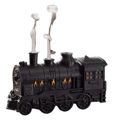 Συσκευή αρωματοθεραπείας Υπερήχων Diffuser – Φωτιστικό 300 ml 8W σε μορφή τράινου με τηλεχειριστήριο KP-2100 Λευκό/Μαύρο