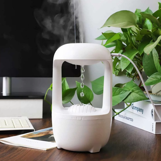 Επαναφορτιζόμενος Υγραντήρας – Diffuser Αρωματοθεραπείας Anti – Gravity Water Drop