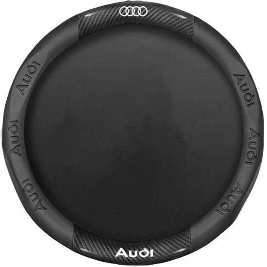 Κάλυμμα τιμονιού από υψηλής πυκνότητας ανθρακονήματα AUDI W17902  37CM  ΜΑΥΡΟ